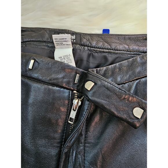 For Joseph Leather Pants Black Straight size 8 - Picture 9 of 9